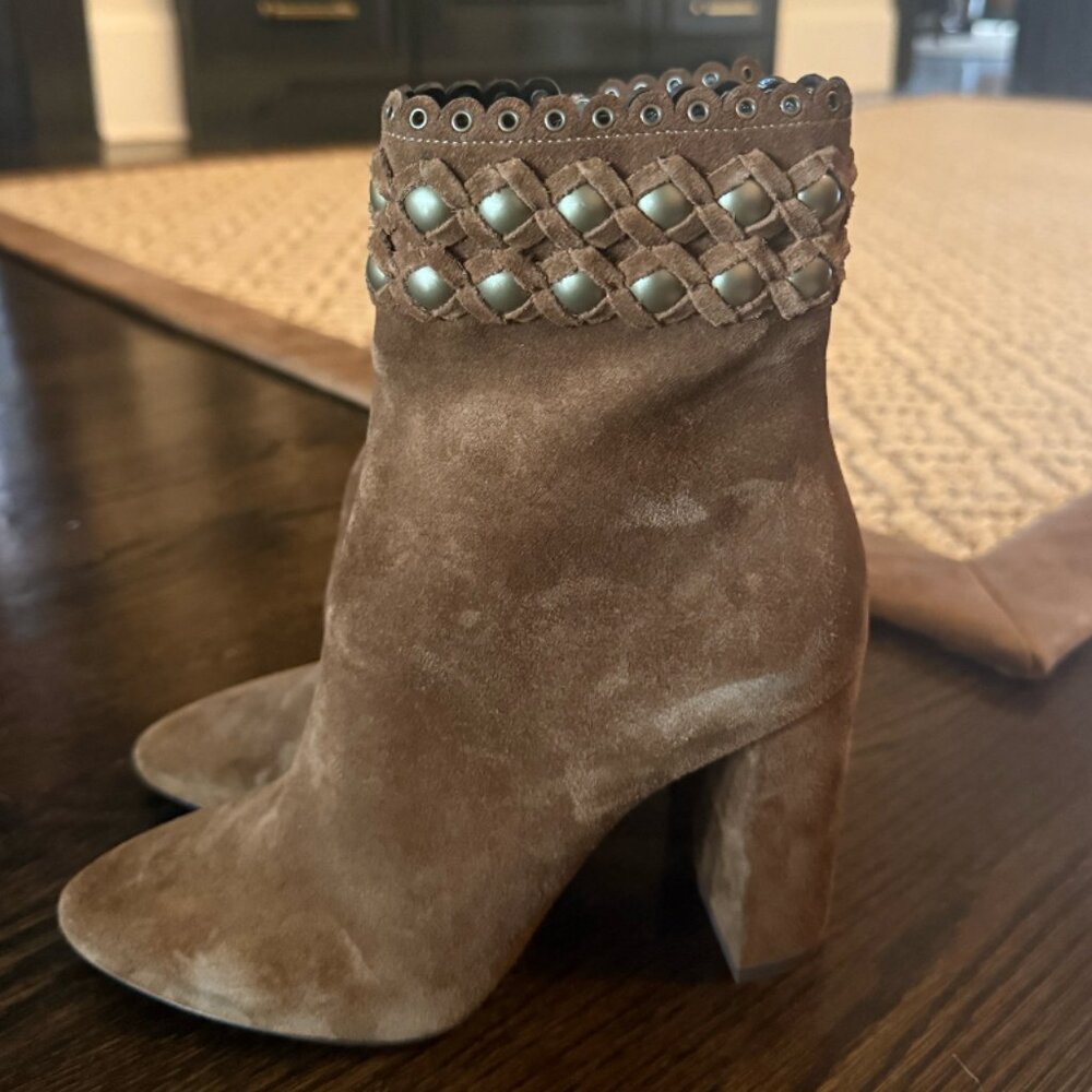 Saint Laurent Brown Suede Boots | Size 37
